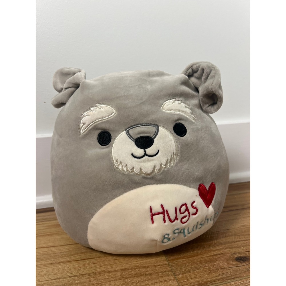 Squishmallows‎ Shaun the Schnauzer 8 Inch Grey Hugs & Squishes Valentine Plush